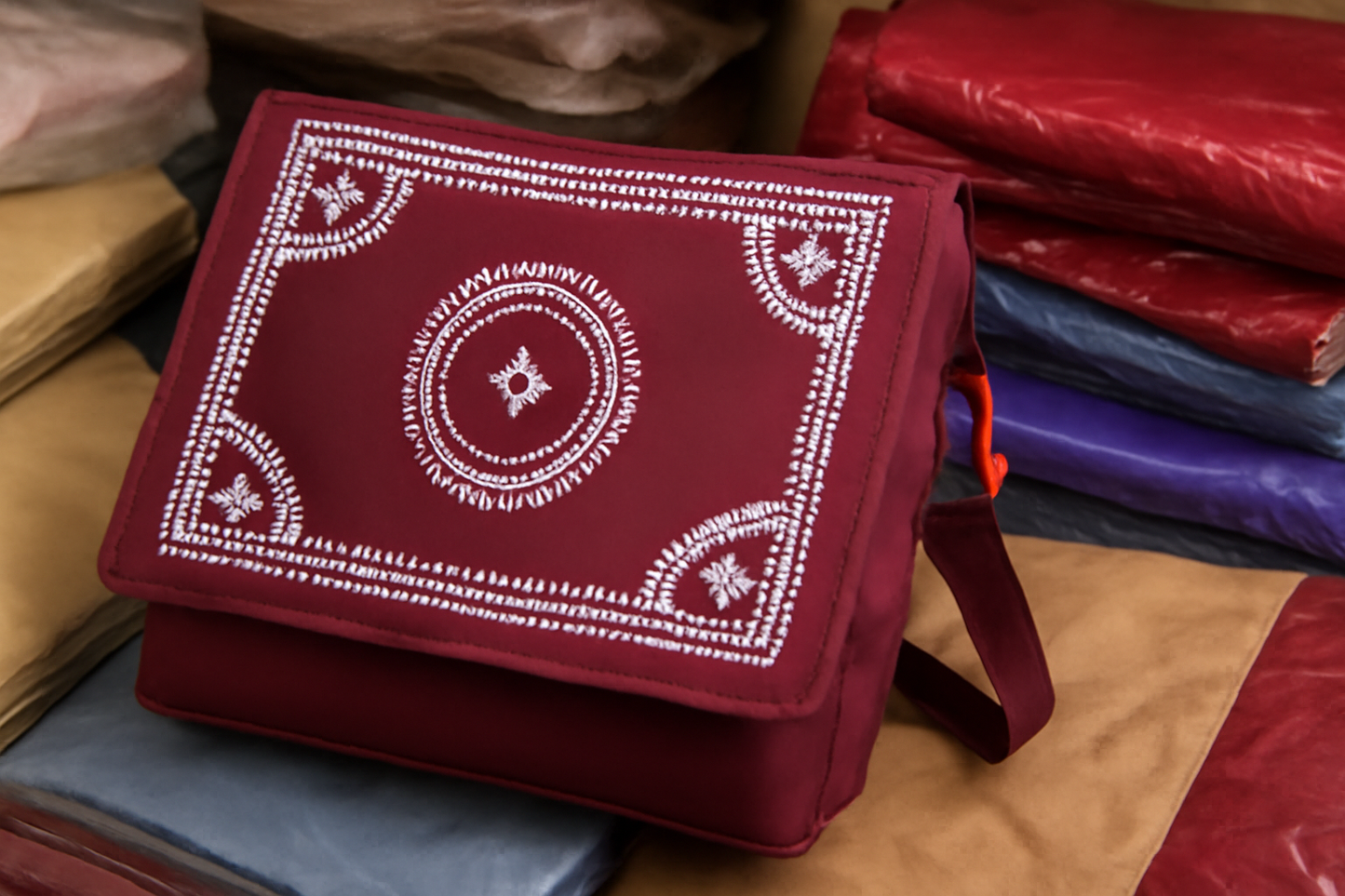 Premium Maroon Saree Covers – Pack of 2 | Embroidered, Zip Closure, Storage Bag