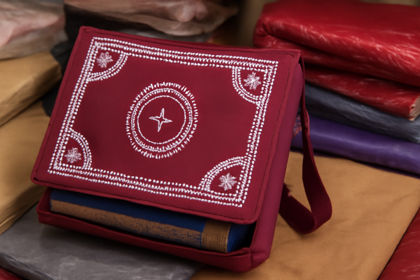 Premium Maroon Saree Covers – Pack of 2 | Embroidered, Zip Closure, Storage Bag
