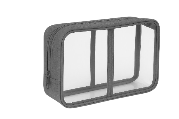 Transparent Multi Purpose Dust-Free Durable Pouch Durable Zip Closing - Unisex Organizer for School, College, Office, Travel, Toiletry & Makeup Bag