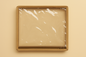 Transparent Saree Storage Bags – Pack of 2 with Zipper Closure (Golden Frame)